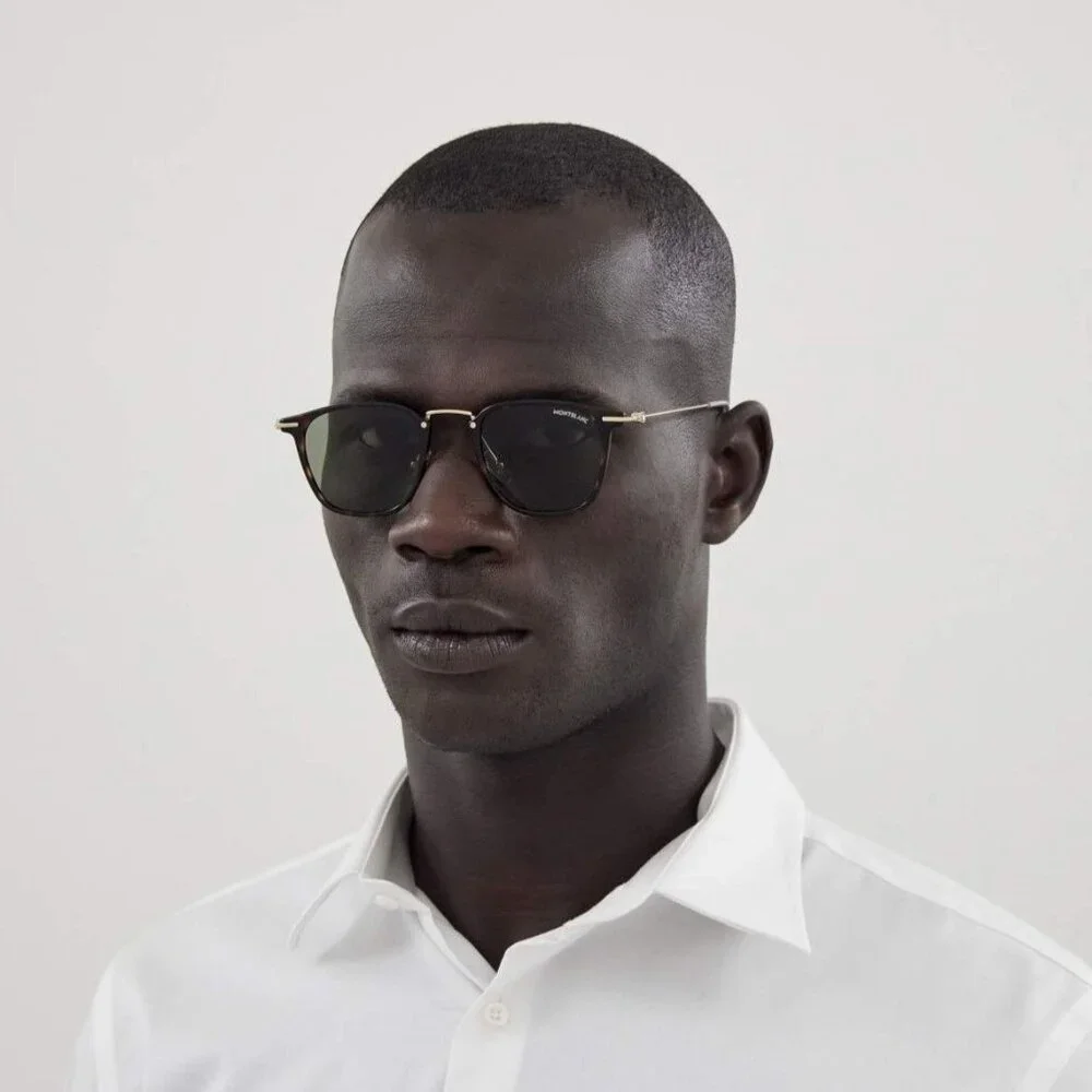 NEW MONTBLANC SUNGLASSES MEN HAVANA GOLD EYEWEAR MONTBLANC MB0295S 002